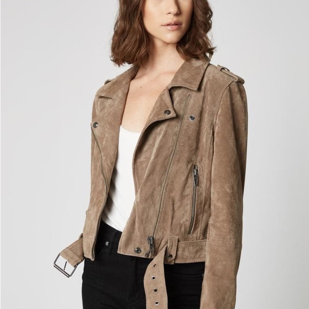 Genuine Leather Brown Suede Moto Jacket